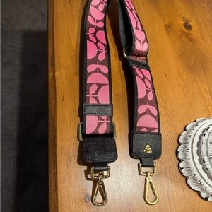 Orla Kiely Pink and Black Bag Strap